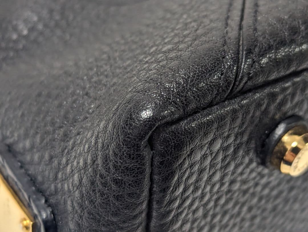 LEATHER JEWELS Crystal　2way バッグ黒　B690