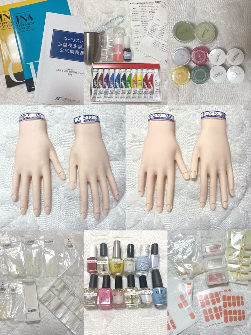 JNA/JNEC ネイル検定 認定ハンド 練習セット　検定セットチップまとめ売り