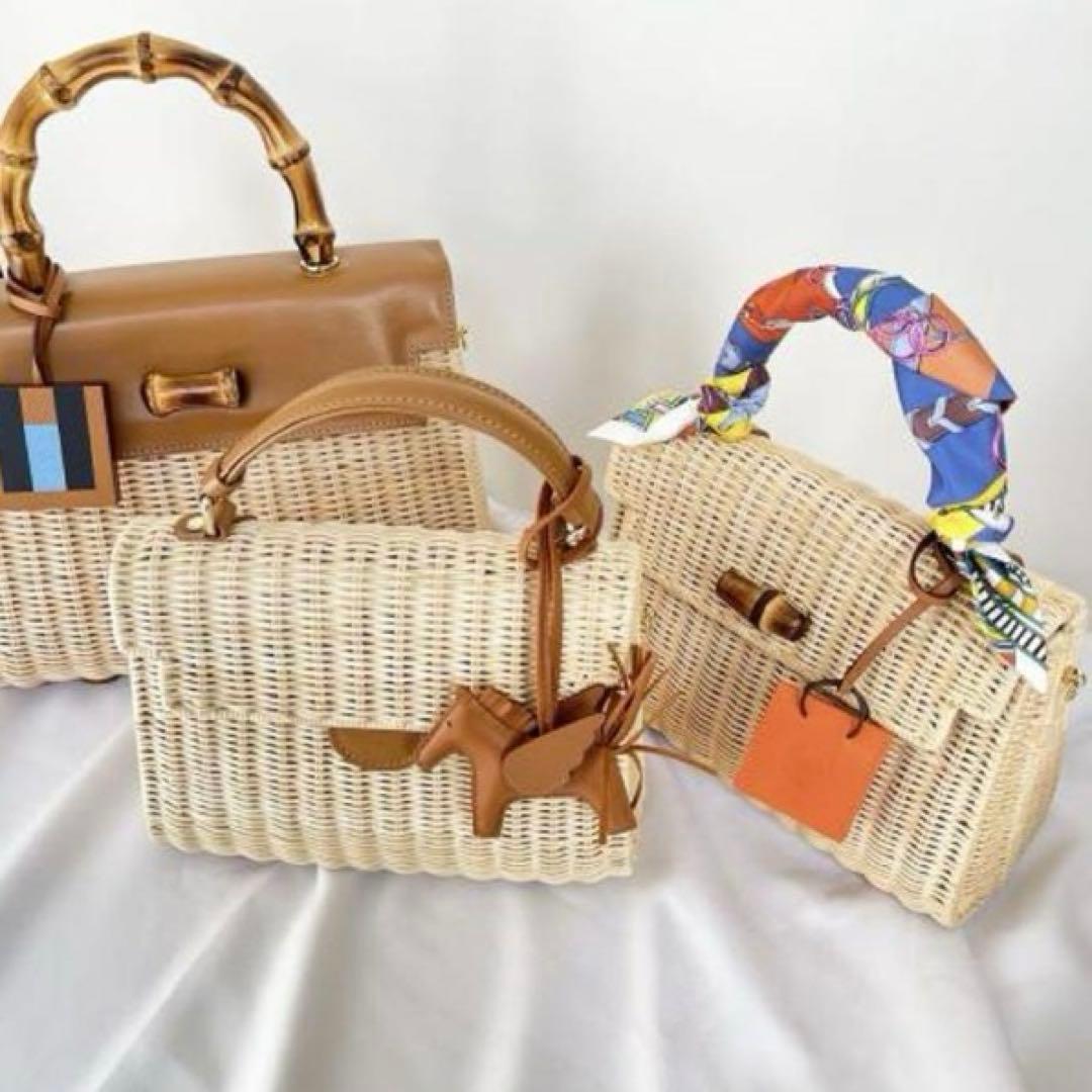 週末限定　雑誌多数掲載　ほぼ未使用　トマソカンダリア 2way かごバック