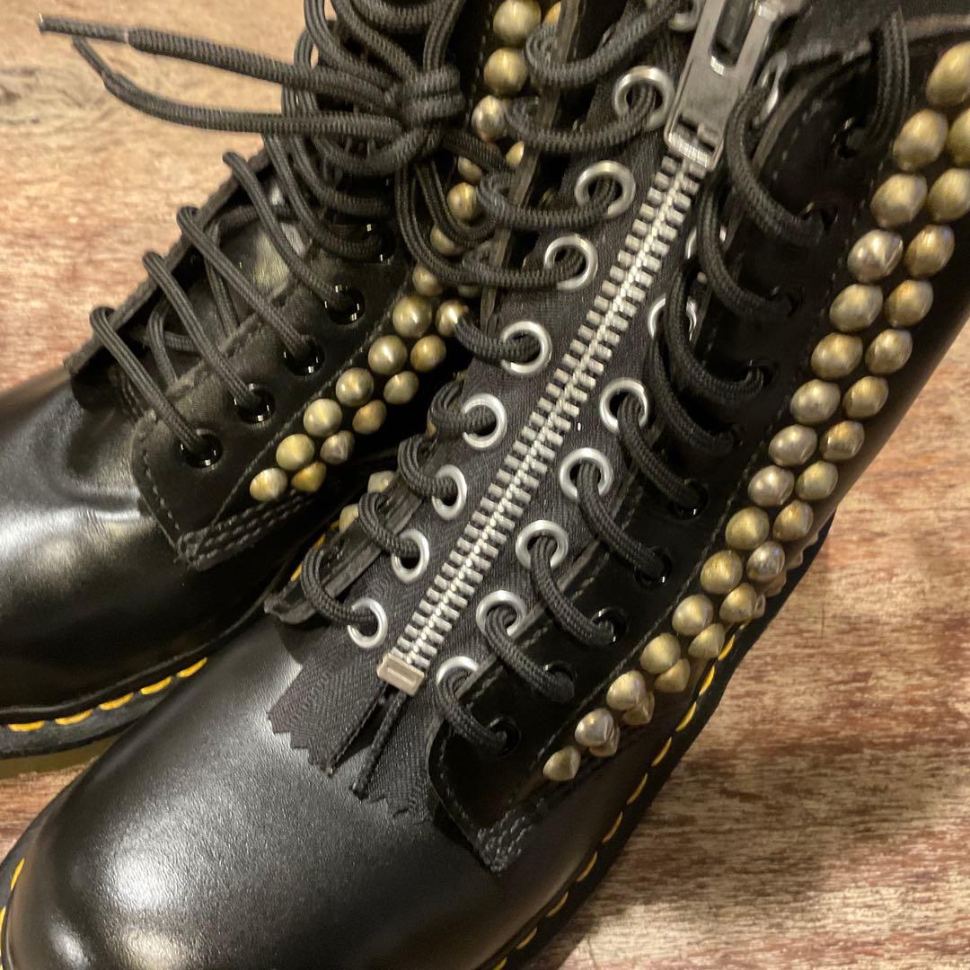 美品！ドクターマーチン スタッズ カスタム 10ホール ブーツ 1919 黒