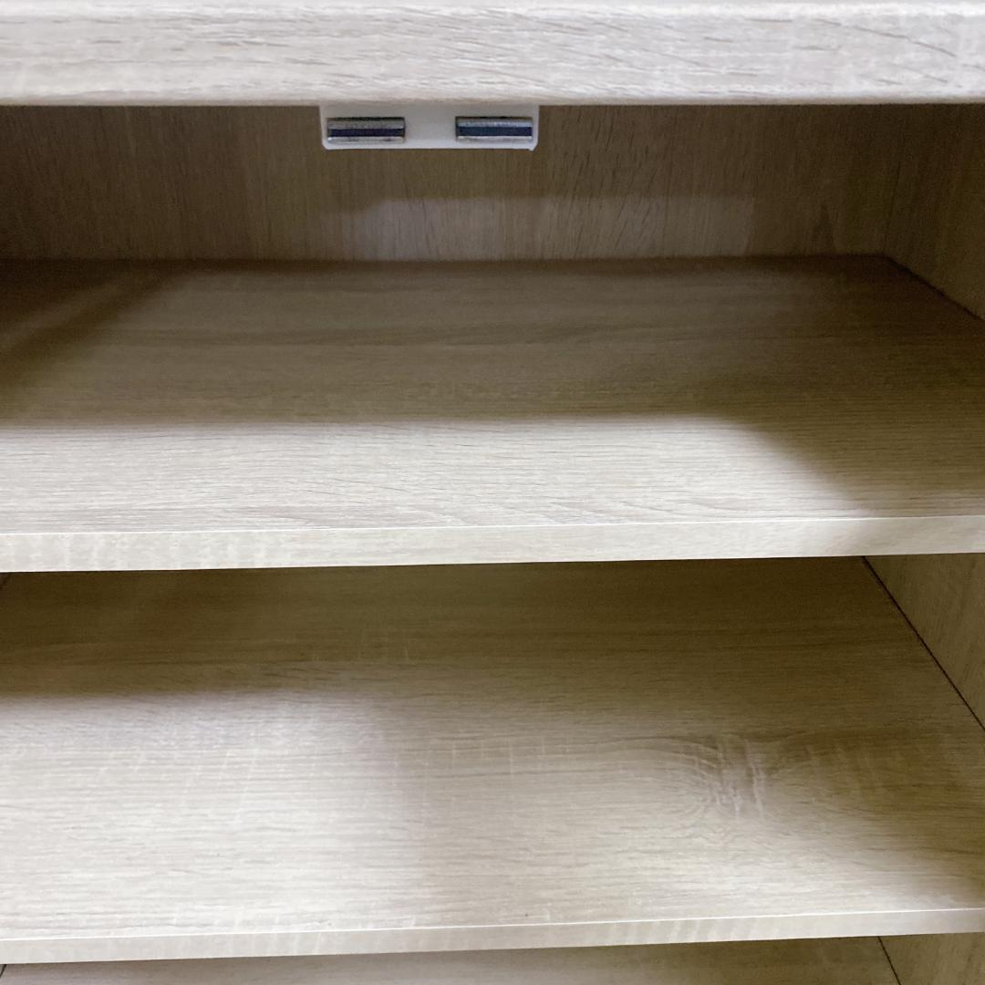 マナベインテリアハーツ キャビネット 食器棚 クロスガラス扉付 高さ120㎝