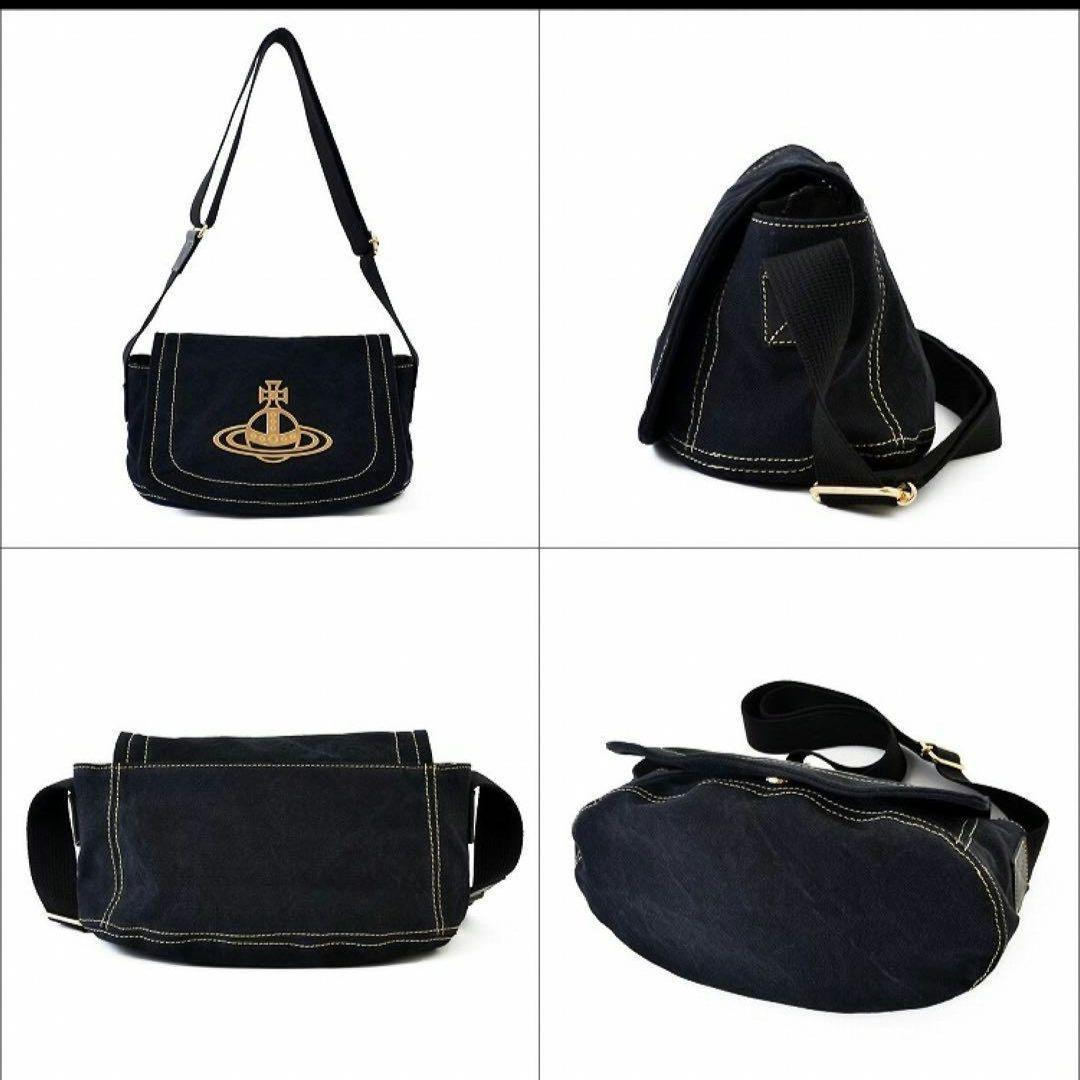 ヴィヴィアン　ショルダーバッグ　黒　キャンバス