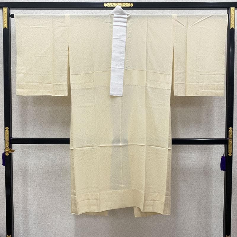 504mu89◆福の神 近藤芳弘 七色の風 単衣 長襦袢 渦巻 半衿付◆未使用