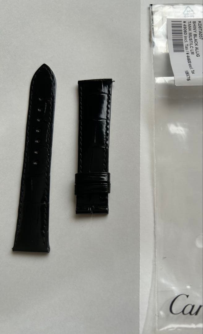 カルティエ純正革ベルト　黒色　新品未使用