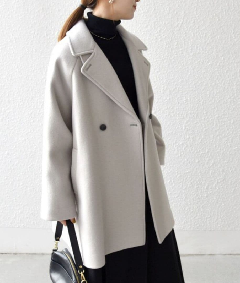 SHIPS　any　スタンド&　テーラード　ハーフ　コート