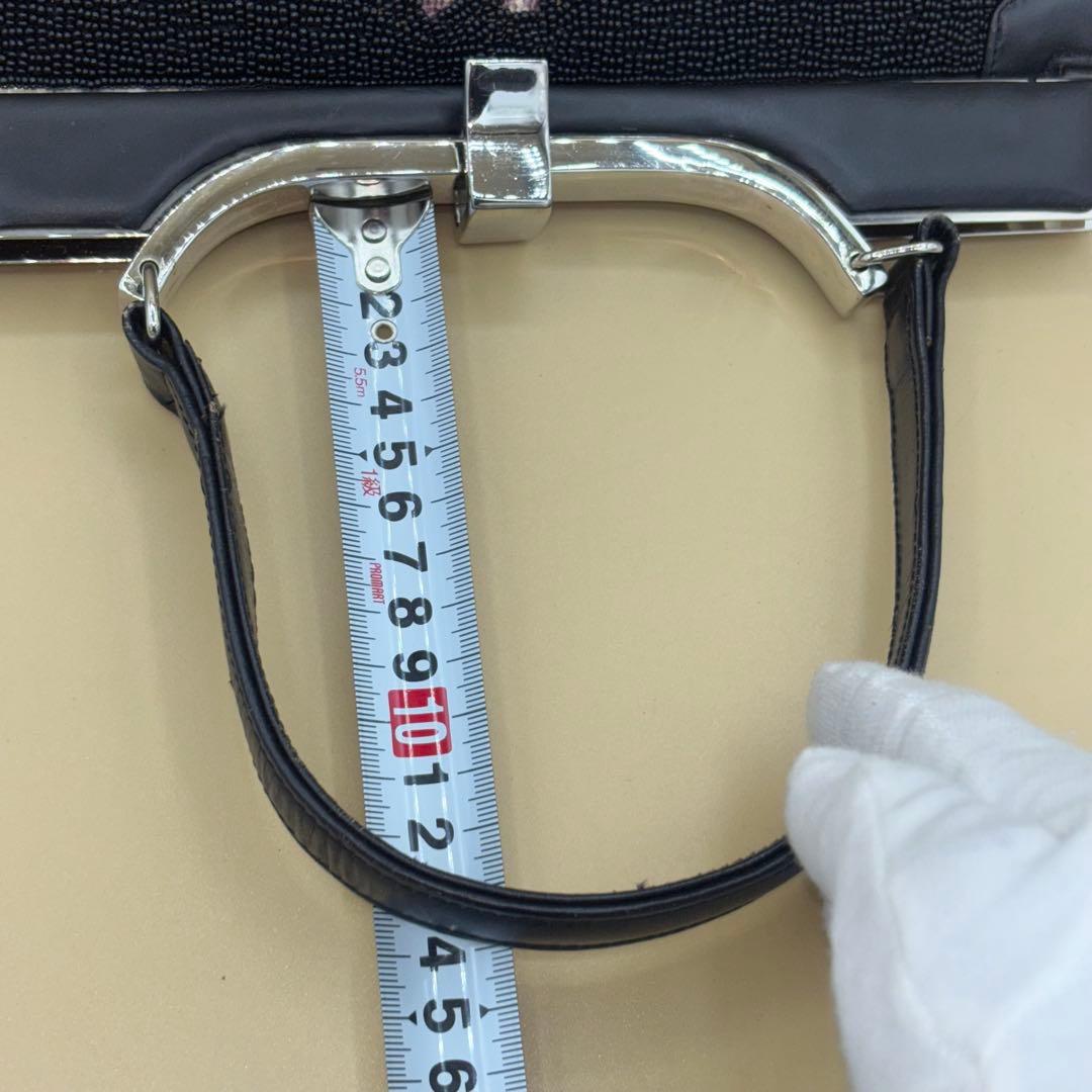 プチポアン風 ビーズ刺繍 花柄 ヴィンテージバッグ 英領香港 ハンドメイド