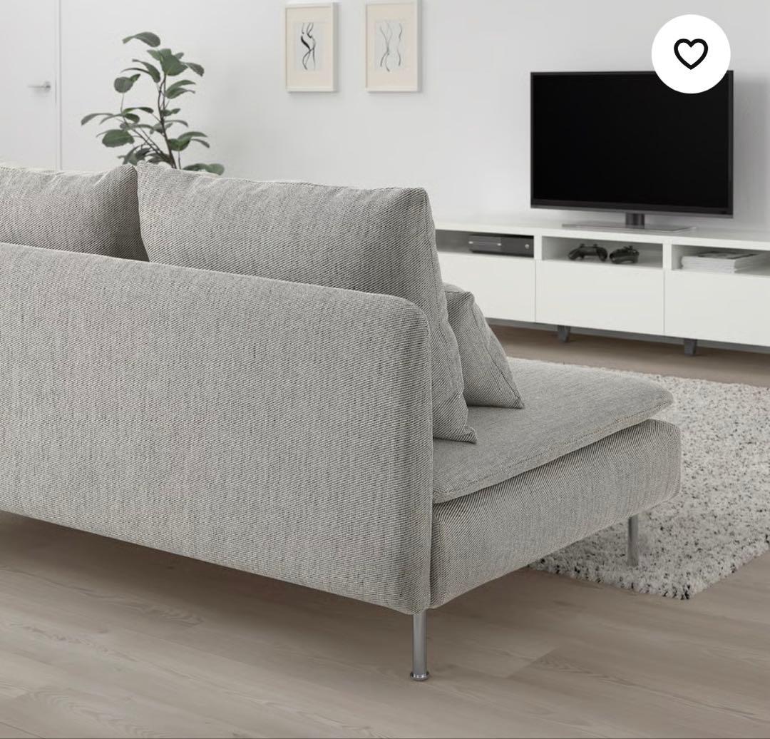 SÖDERHAMN ソーデルハムン 3人掛けコンパクトソファセクション グレー