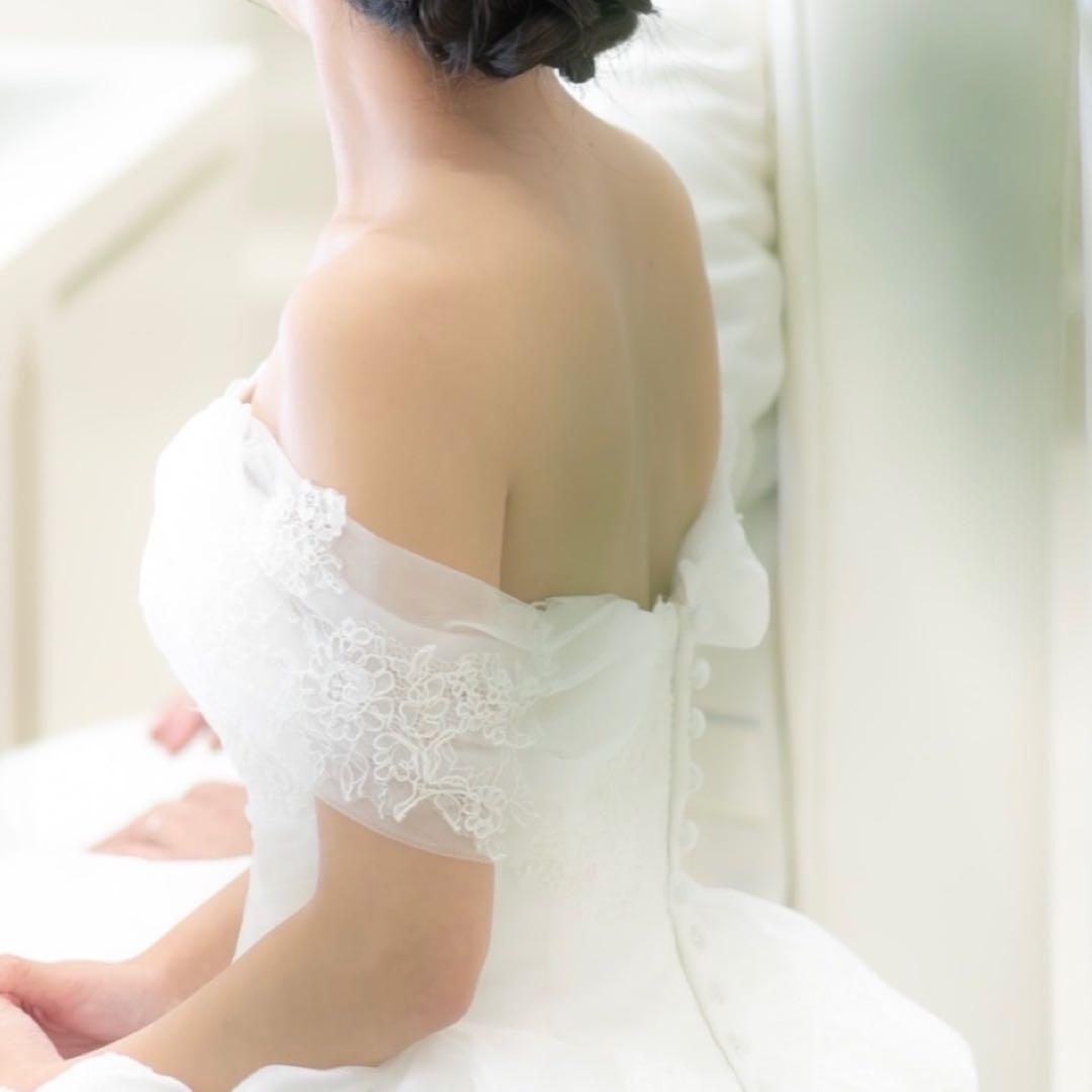 【引っ越し値下げ中1/29まで】ウェディングドレス　オフショル　プリンセスライン