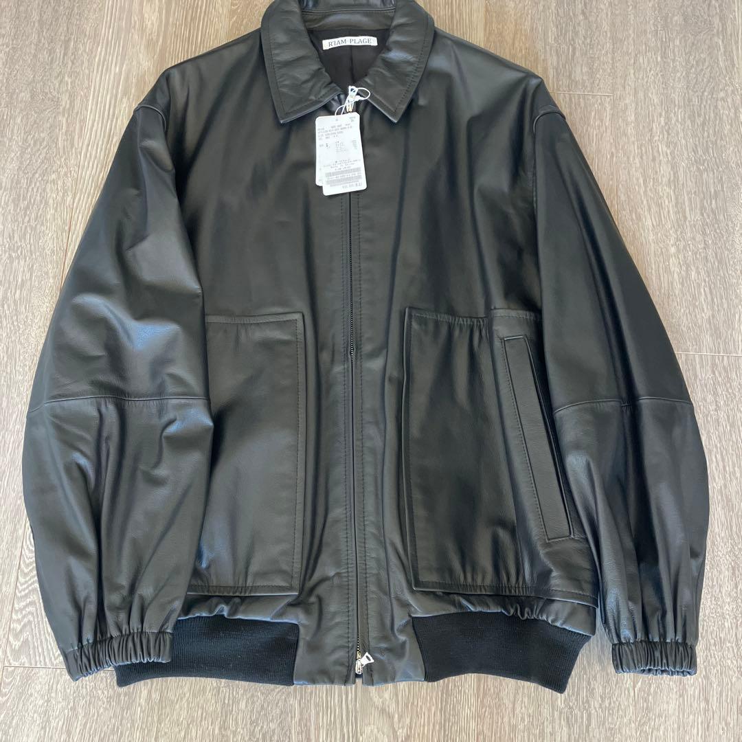 【新品タグ付き】Plage レザーブルゾン 黒　サイズ38