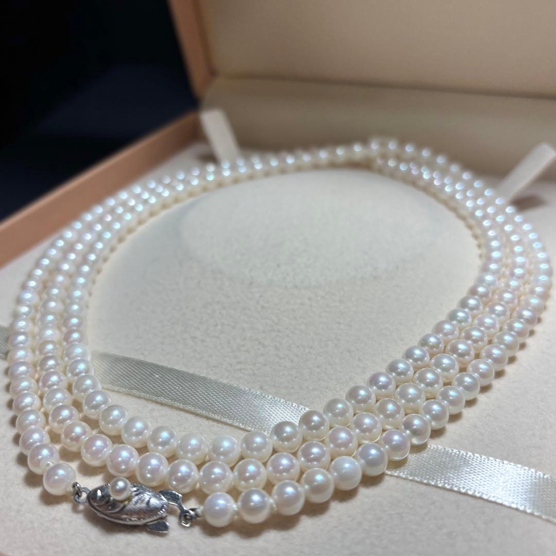 あこや真珠 ✨ロングネックレス 5.5-6.0mm 122cm 本真珠 パール
