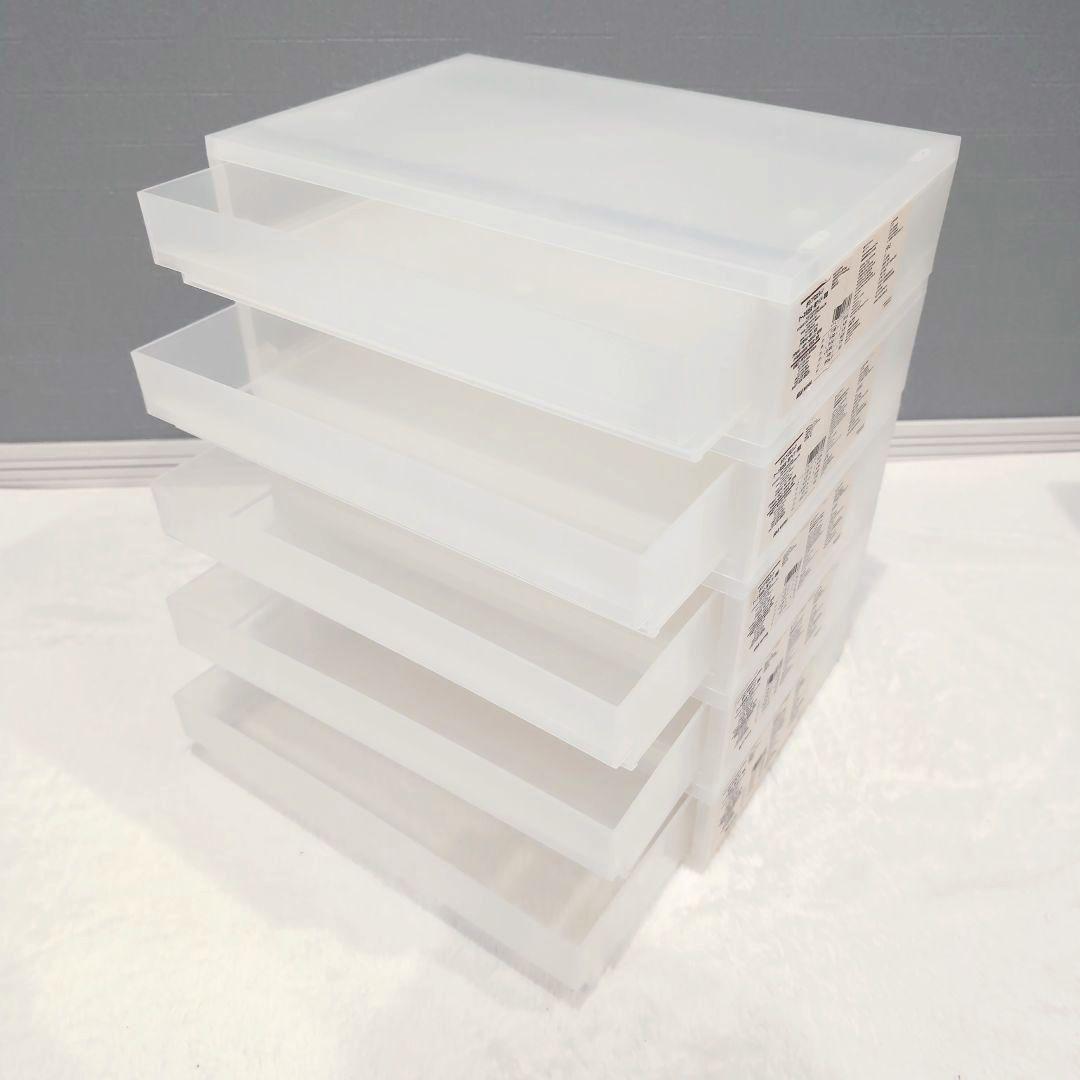 oyajimaman　無印良品 ポリプロピレン ケース 引出式 横ワイド