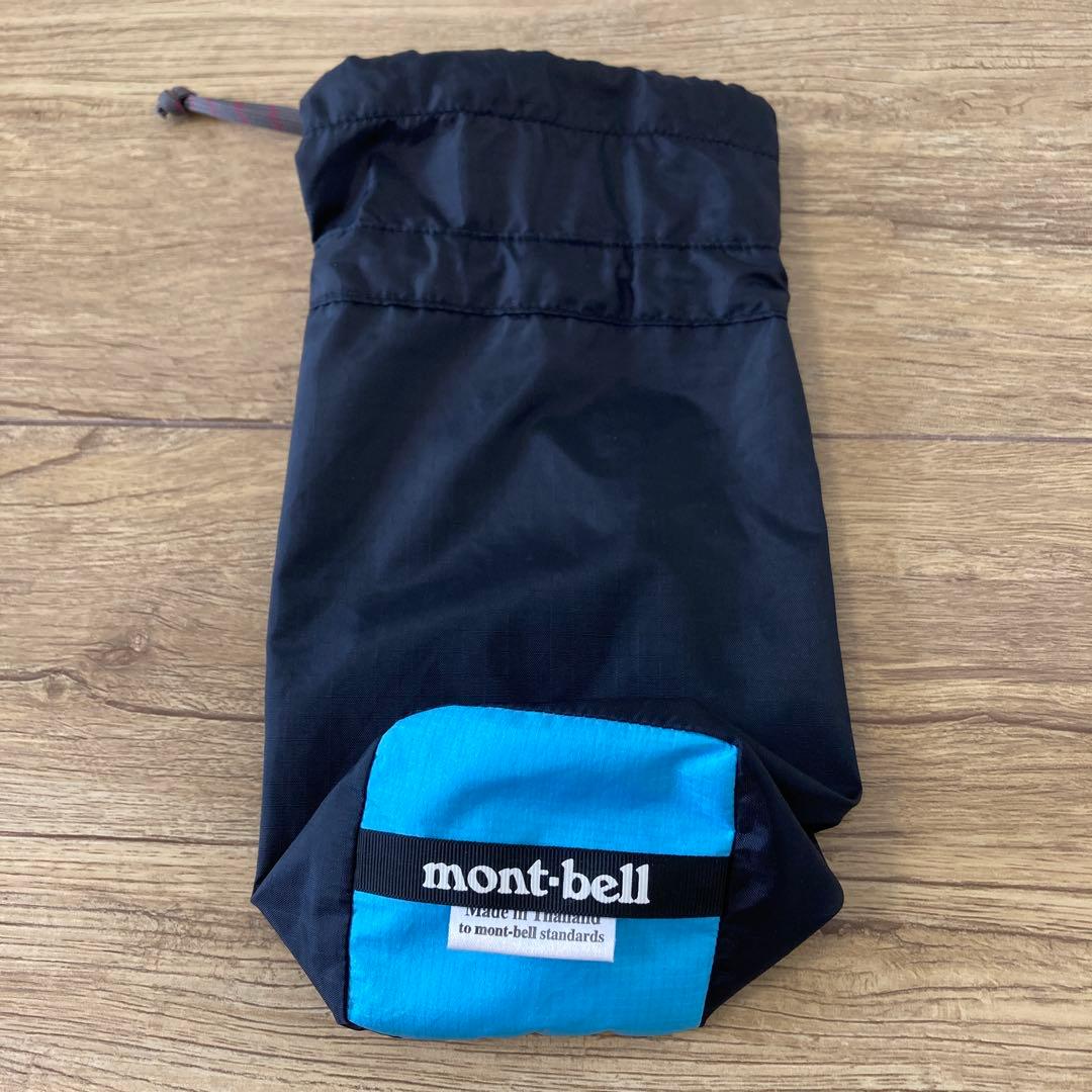 モンベルウィンドブレーカー M 収納ポーチ付き　ブルー ゴアテックス素材