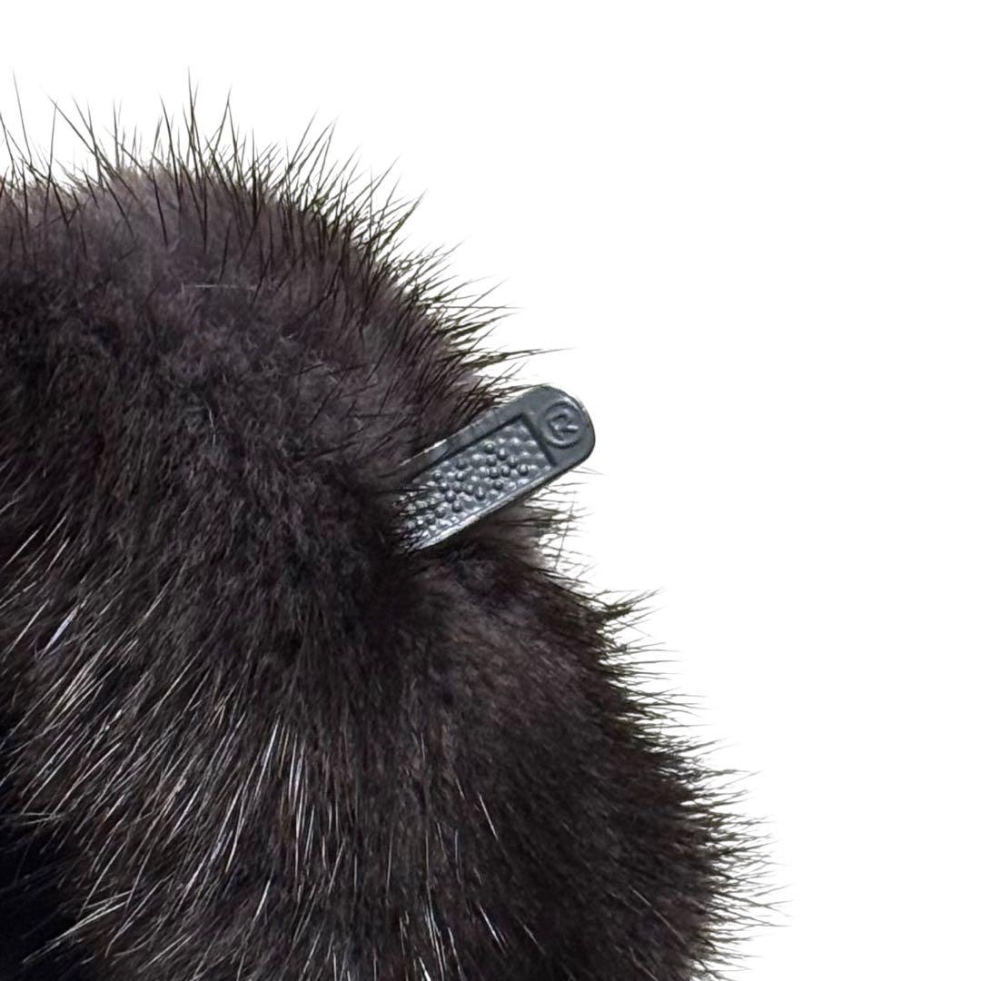 VISCARDI ブルーアイリスミンク ファーコート 毛皮 紋様柄 裾周り212