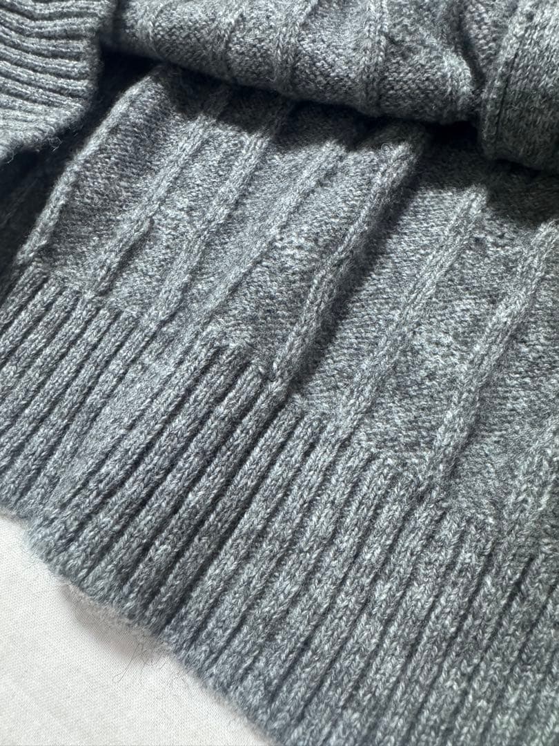 SHIPS any: ヤク ケーブルクルーネックニット カーディガン