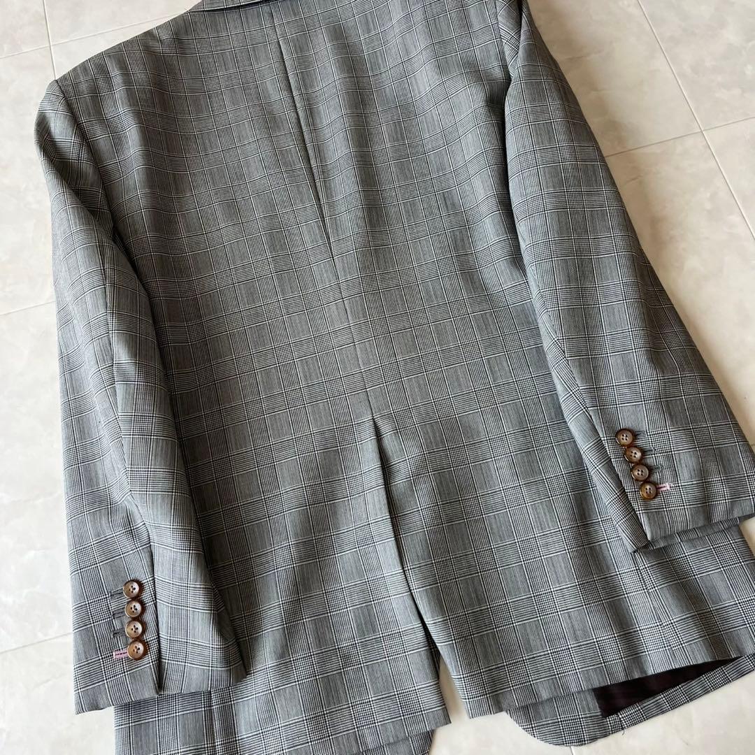 仕立良✨MAISON Re:TAILOR グレンチェック3Pスーツ グレーL