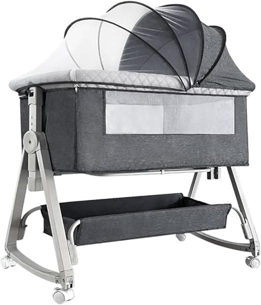 ベビーベッド 添い寝 乳児用ベッド 新生児ベッド 高さ6段調節可能 蚊帳