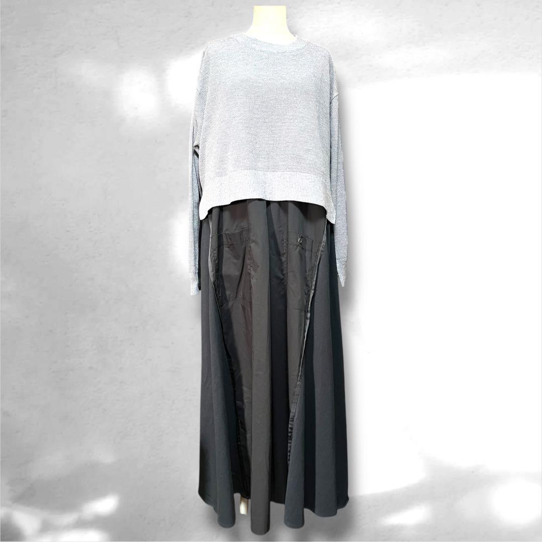 ♥️新品未使用♥️MICALLE MICALLEカットニット×ドッキングワンピース