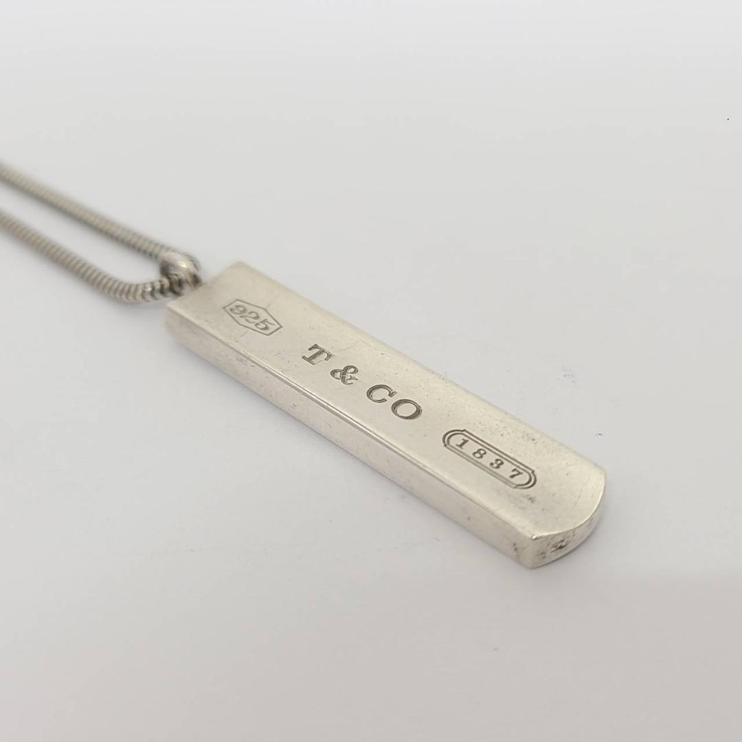 ティファニー ネックレス 1837 バー プレート 925刻印 シルバー ①