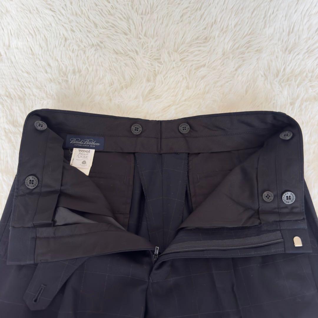ブルックスブラザーズ✨Wool Plus LYCRA ウィンドウペン 黒 36
