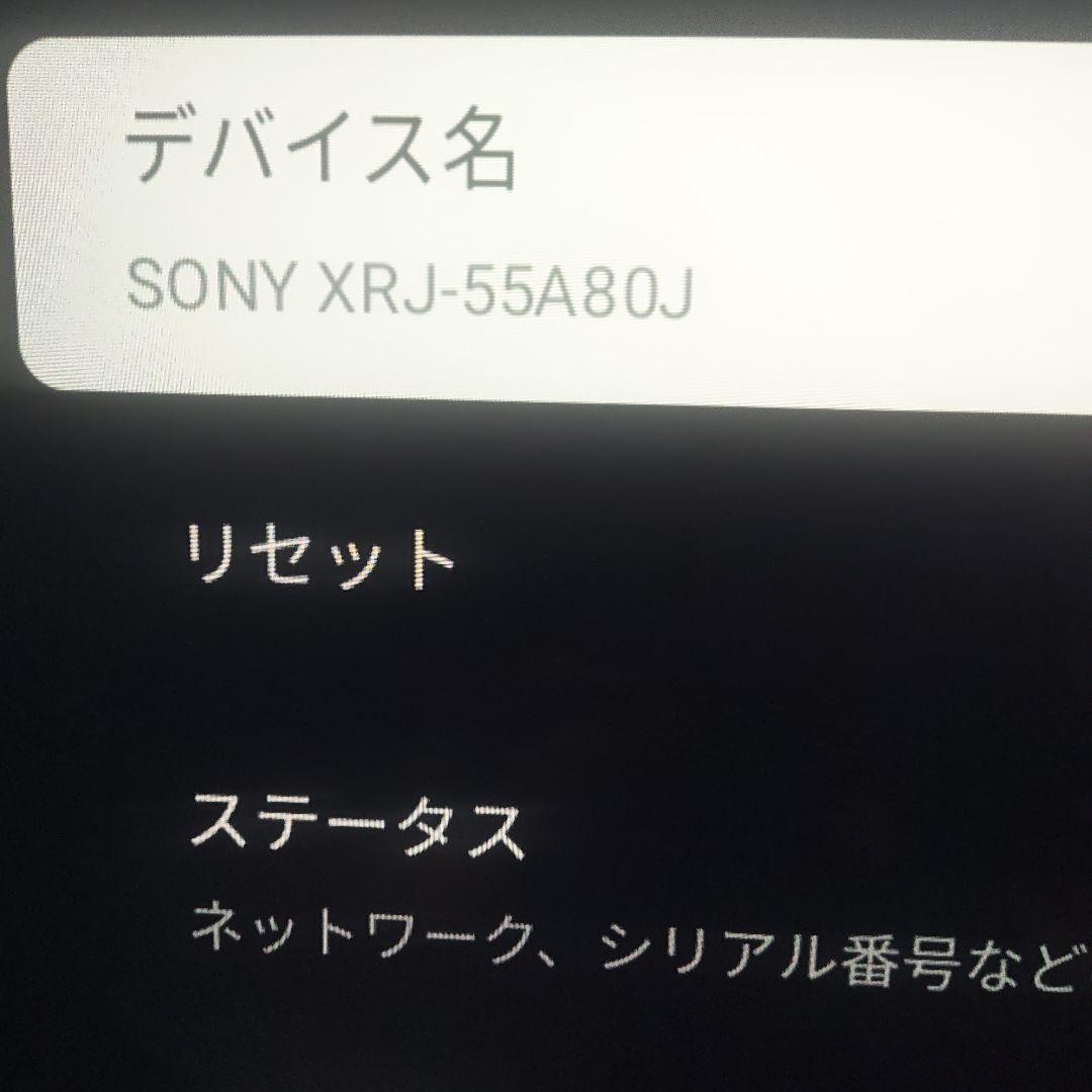 SONY　BRAVIA　XRJ-55A80J