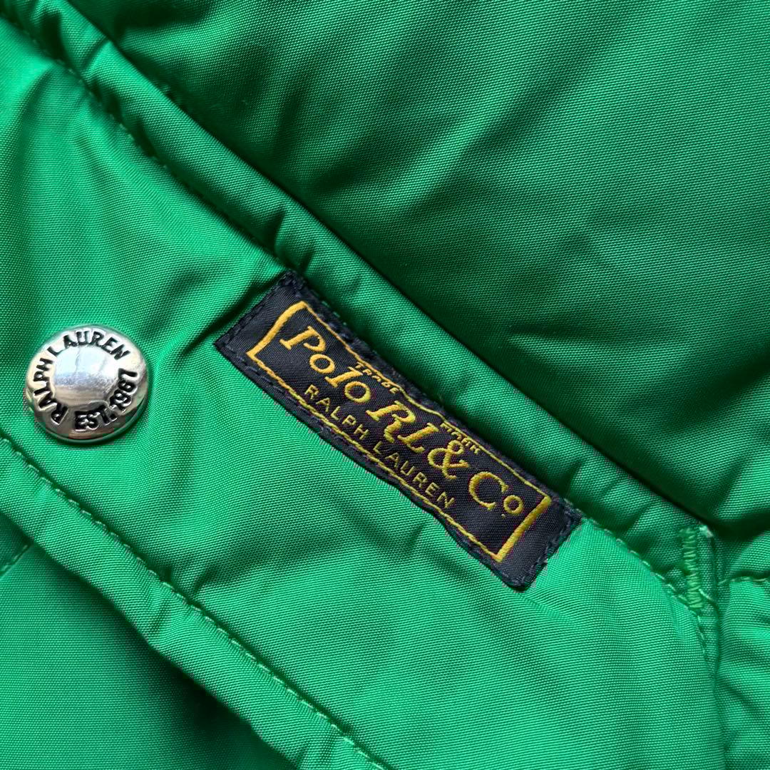 【極美品】ポロラルフローレン ボリュームダウンベスト フード付 グリーン 現行品