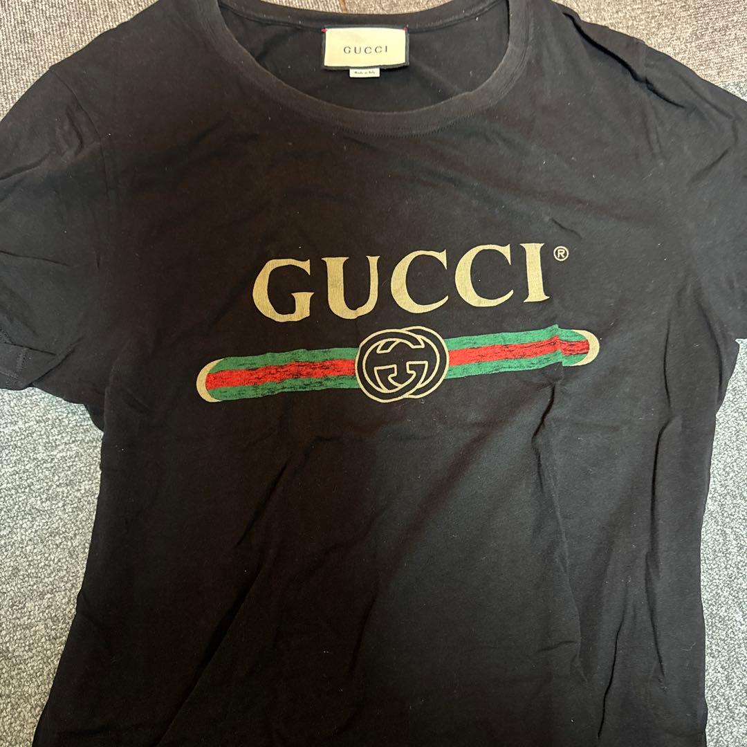 GUCCI ブラックレザーベルトとTシャツセット