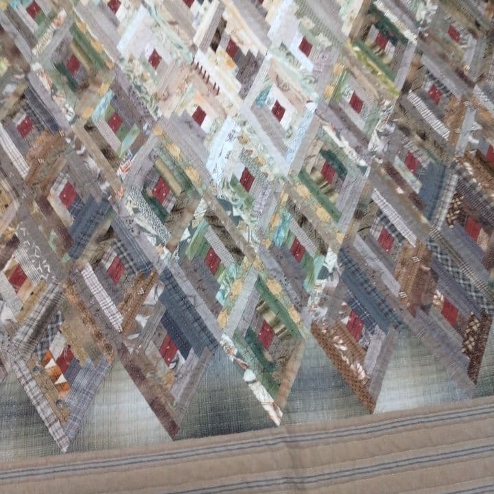 ダイヤモンドパターン パッチワークキルト