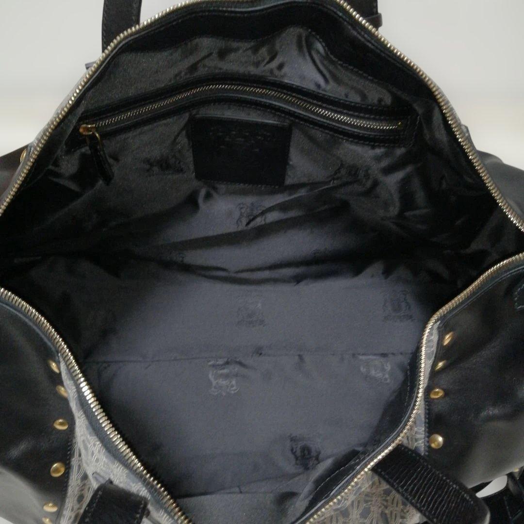 TRUSSARDI トラサルディ レザー×総柄 ボストンバッグ 美品✨