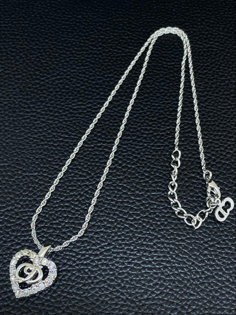 Christian Dior CDロゴ　ラインストーン　デザインネックレス