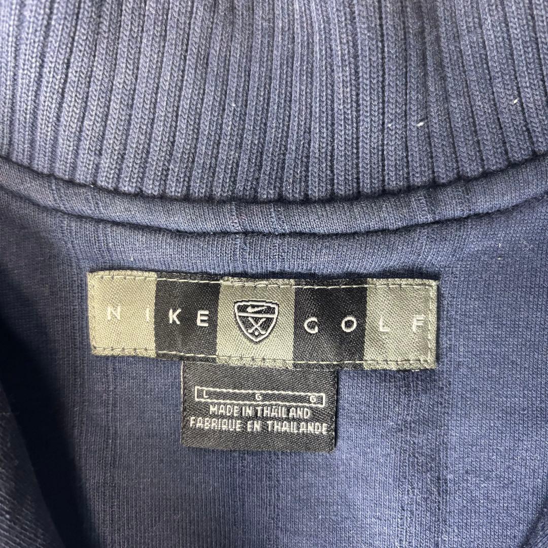 OLD NIKE GOLF　スウェット　90s　刺繍　ハーフジップ　センターロゴ