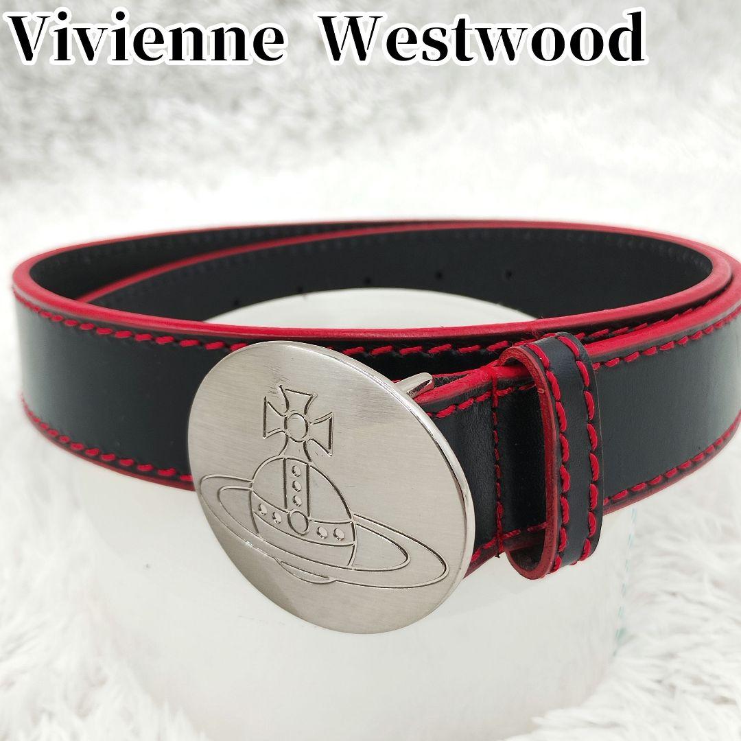vivienne Westwood✨️オーブ　バックル　ベルト　シルバー　レッド