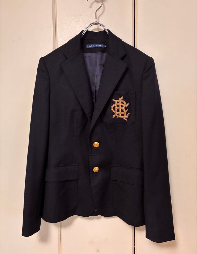 【極美品】ポロラルフローレン 紺ブレ 金ボタン 金糸ロゴ刺繍 イタリア製 4