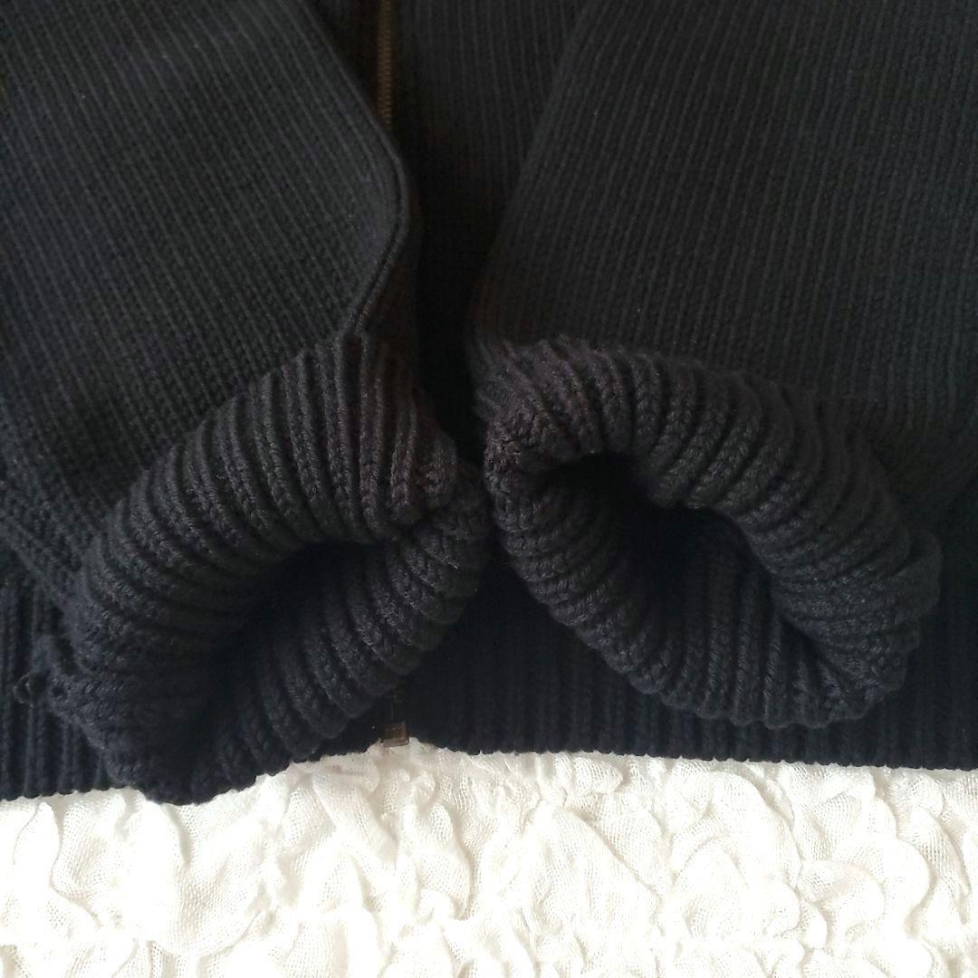 MHL マーガレットハウエル ニットジャケット ジップアップ カーディガン 黒