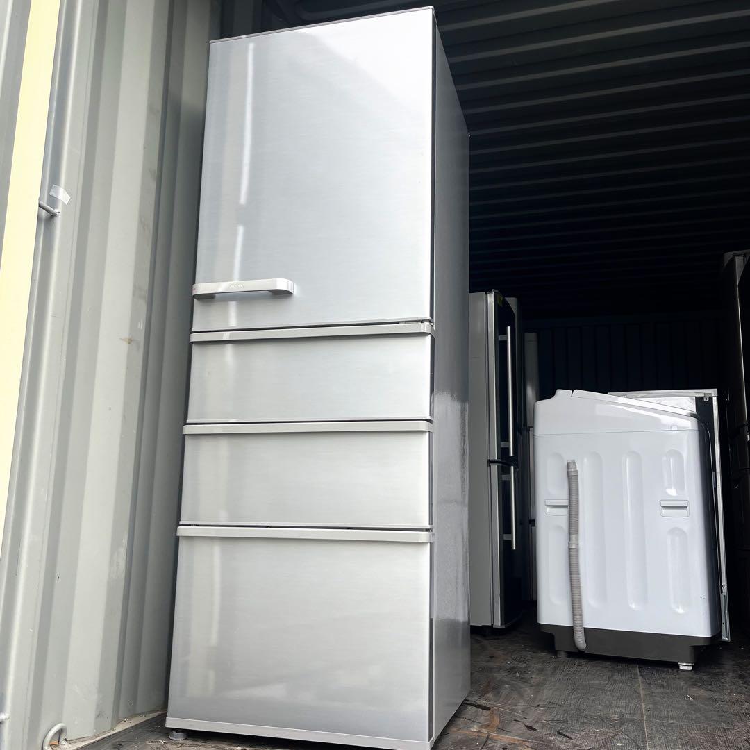 6取付無料！AQUAスタイリッシュミスティシルバー高性能4ドア冷蔵庫！洗濯機