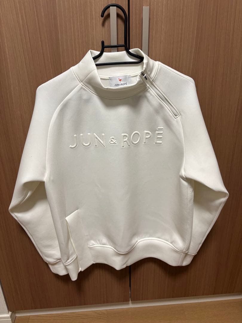 【美品】JUN & ROPE プルオーバー ホワイト Mサイズ ゴルフウェア