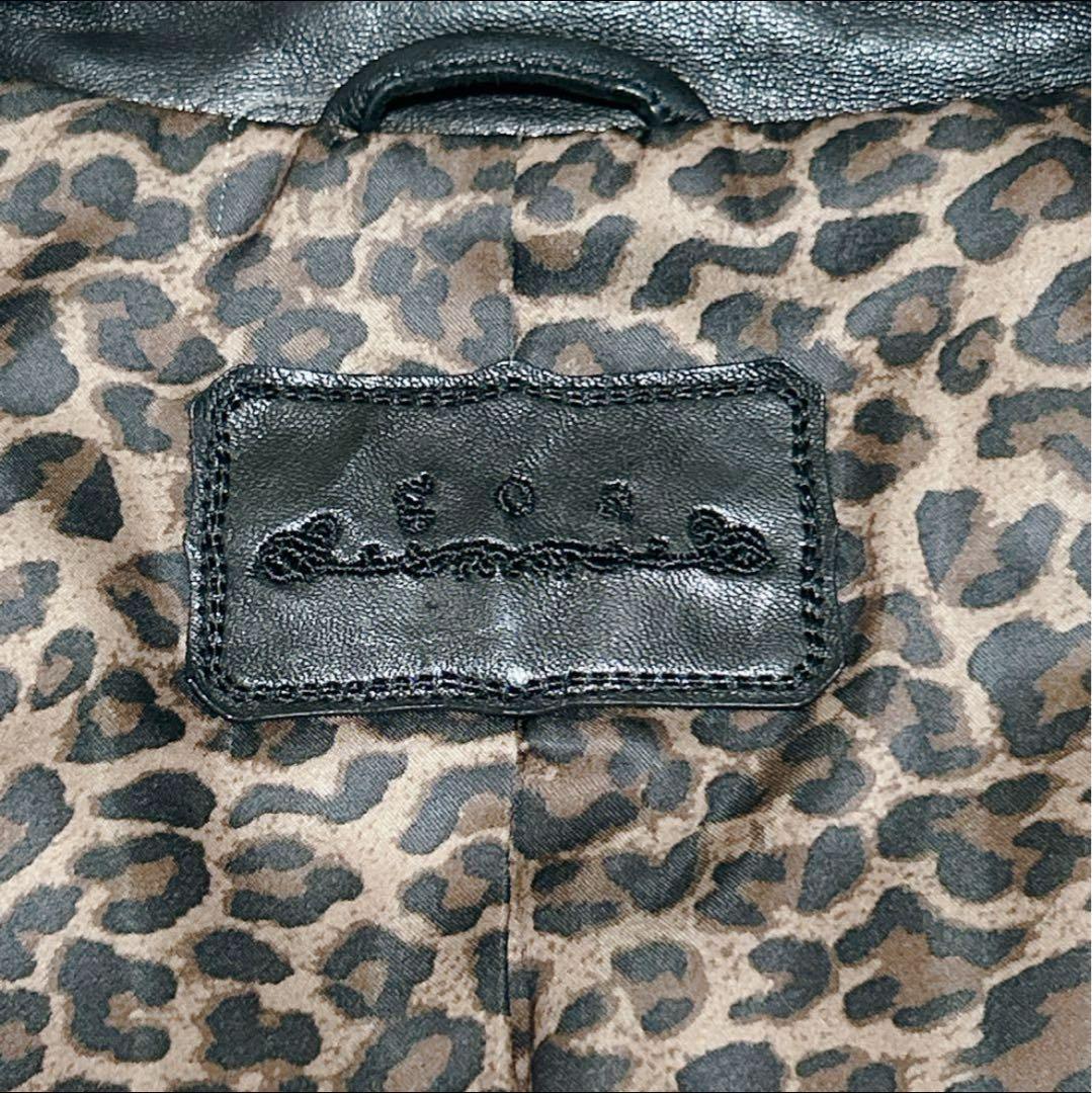 00s y2k 平成 ゴア goa レザー シングルライダース レオパード