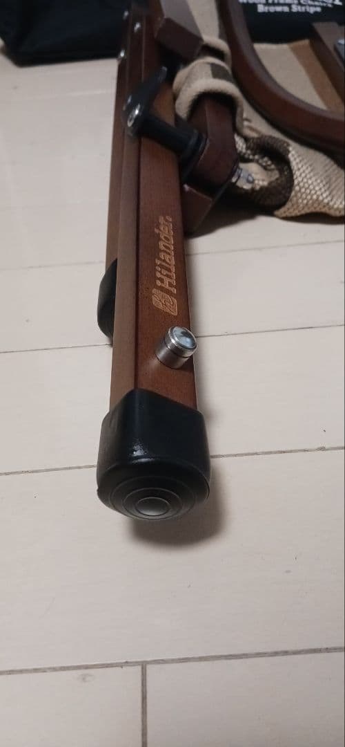 Hilander ウッドフレームチェア2 ブラウンストライプ