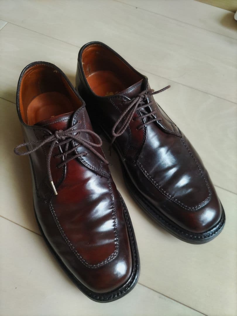 オールデン　コードバン　Uチップ　スクエアトウ　バリーラスト　濃茶　マホガニー