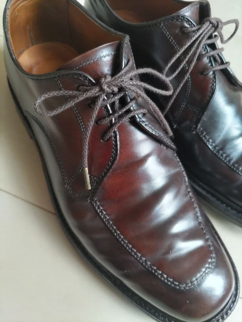 オールデン　コードバン　Uチップ　スクエアトウ　バリーラスト　濃茶　マホガニー