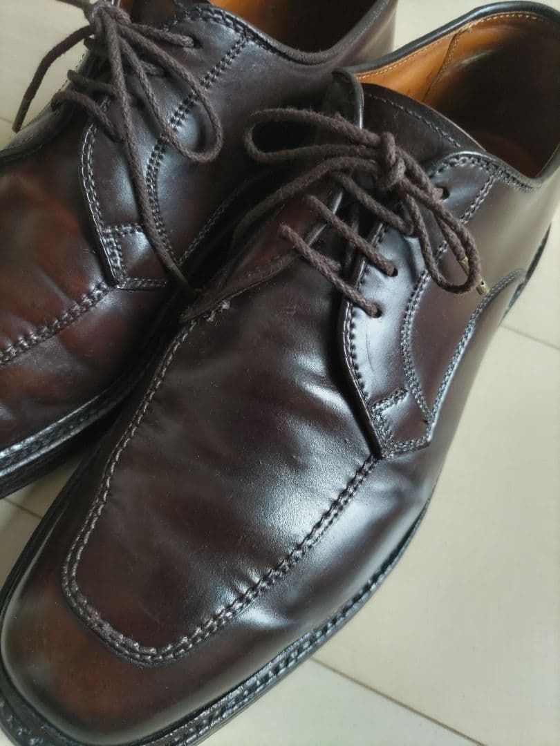 オールデン　コードバン　Uチップ　スクエアトウ　バリーラスト　濃茶　マホガニー