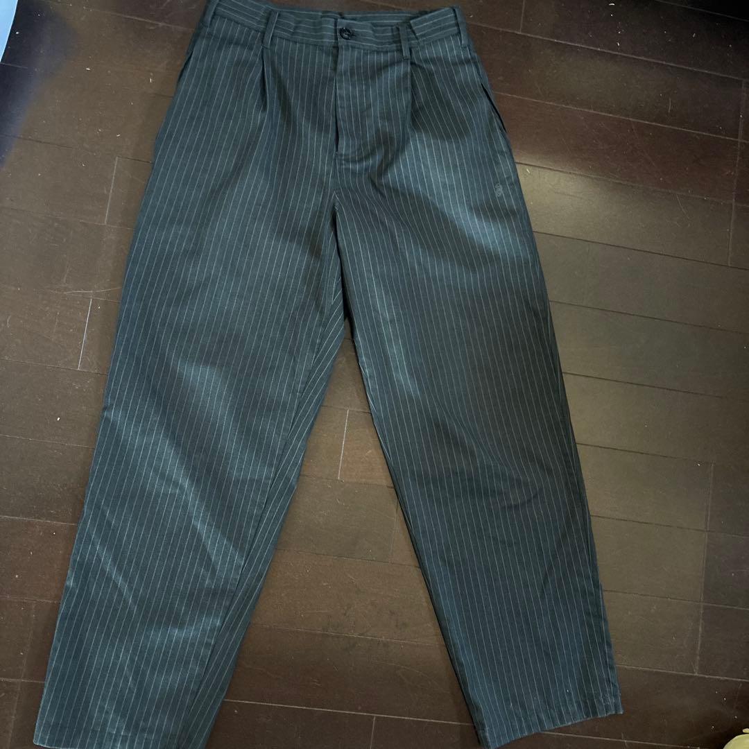 パンツ STUSSY STRIPED VOLUME PLEATED TROUSER