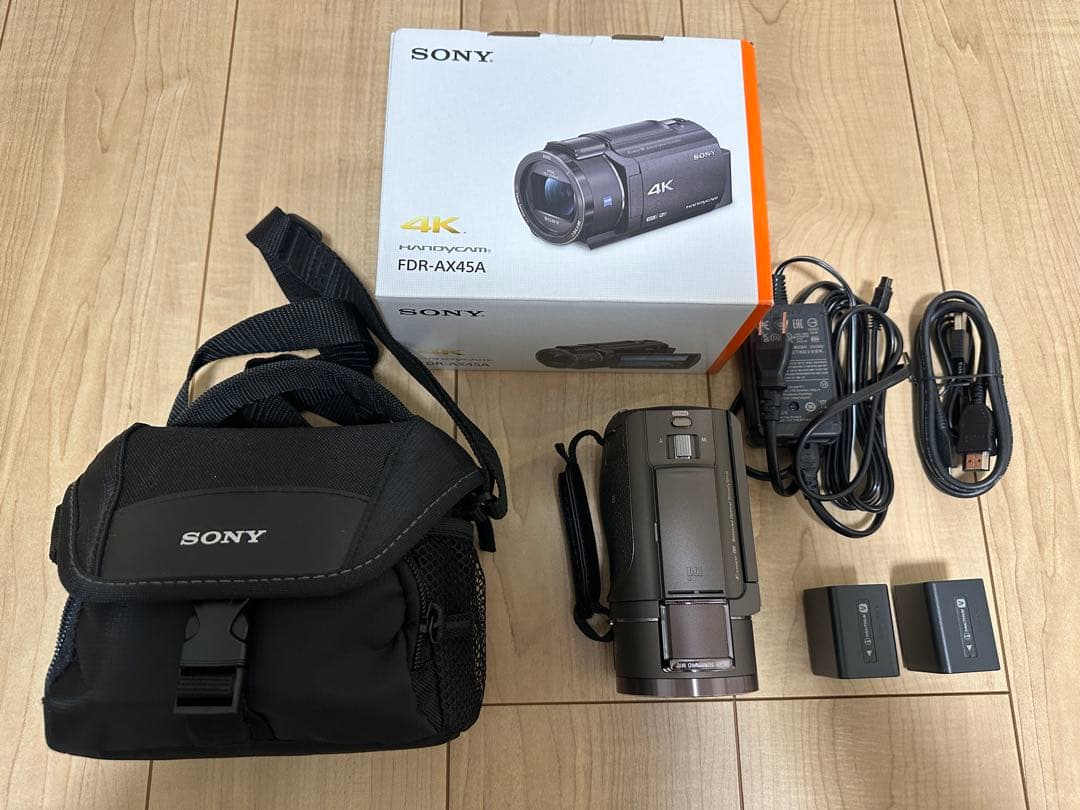 SONY FDR-AX45A ハンディカム 本体+予備バッテリー・純正ケース