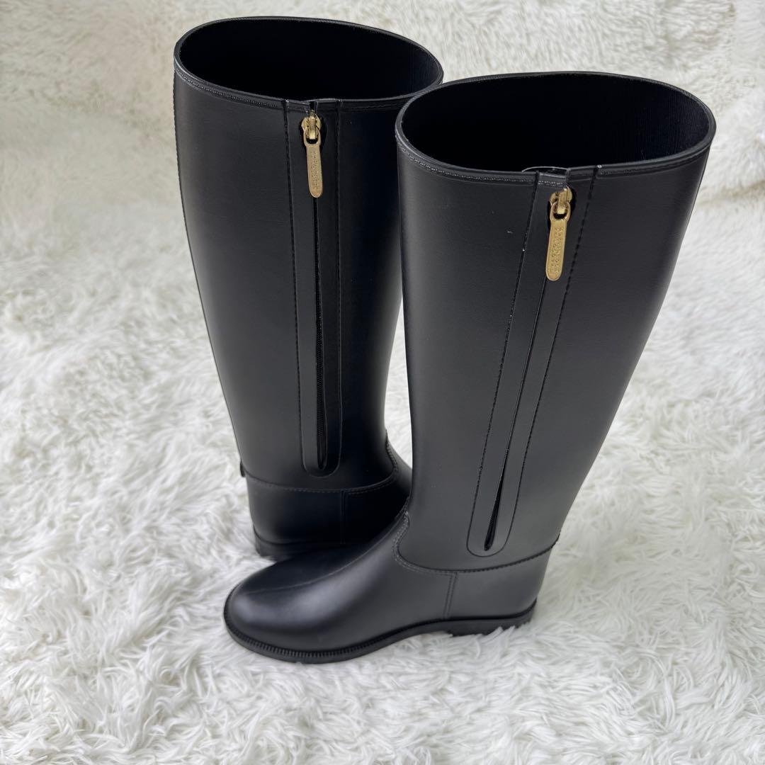マッキントッシュフィロソフィー ロングレインブーツ ゴールドファスナー