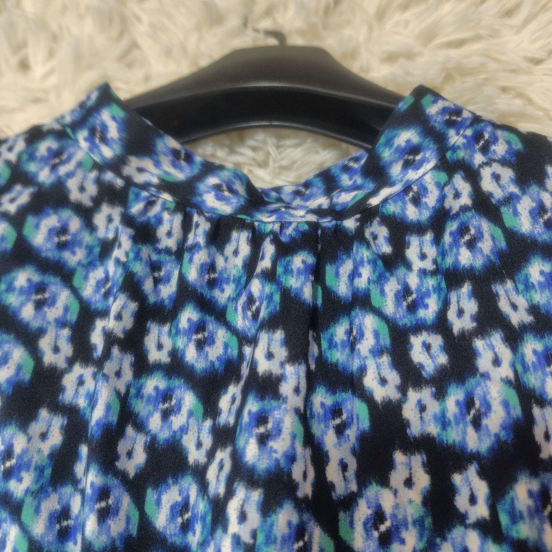 【極美品♡2024】ボールジィ　ブルリーフラワープリントクルーネックワンピース