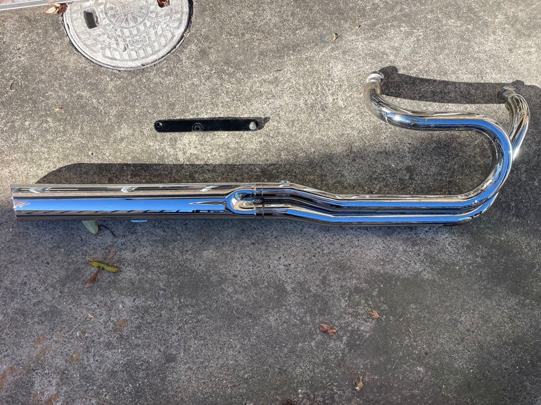 ケンテック　シャドウ400クラシック ローライダー2in1マフラー90φ