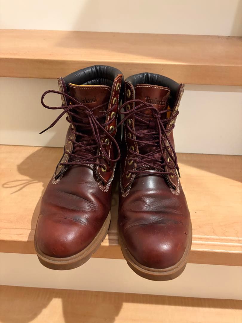 ティンバーランド　ユース6インチベーシックワークブーツ　28cm ブラウンレザー