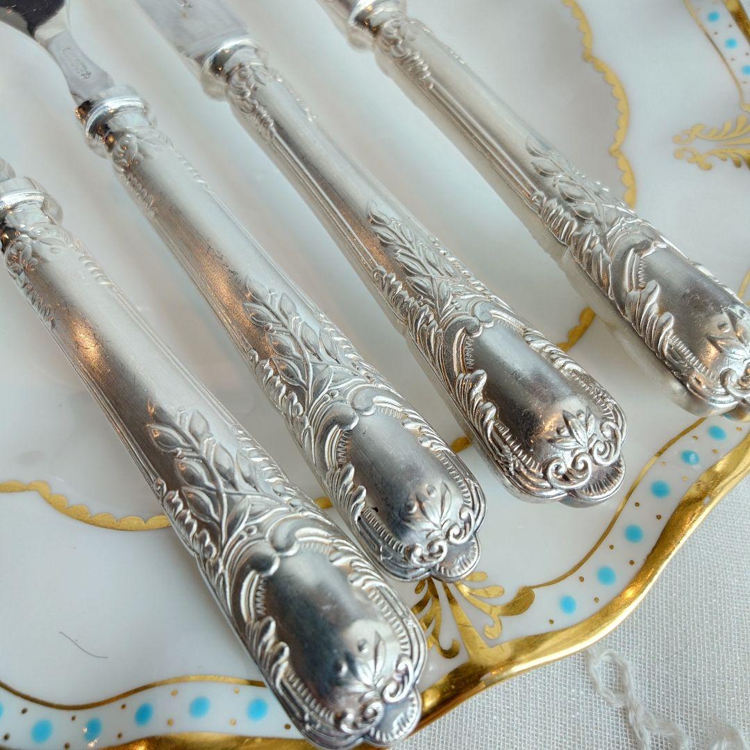 イギリス　アンティーク　シルバー　カトラリーセット　ナイフ　フォーク