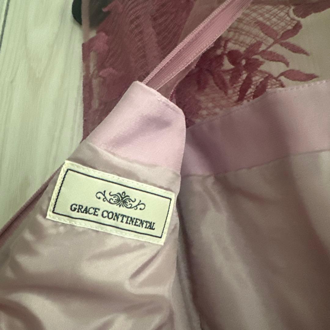 最終お値下げ！グレースコンチネンタル　トリミングレースワンピース