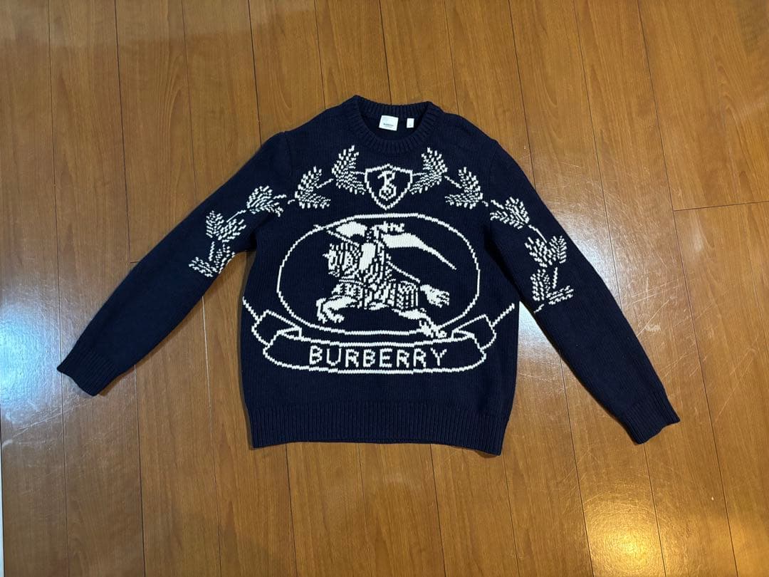 BURBERRY ネイビー ニット セーター Lサイズ