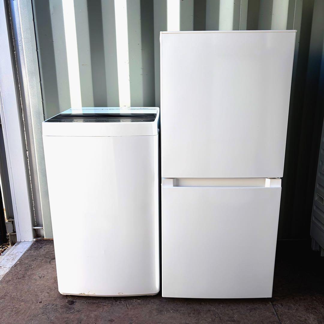 運搬取付無料！ホワイト系純正Haier冷蔵庫洗濯機2点セット！完動超美品・良品！